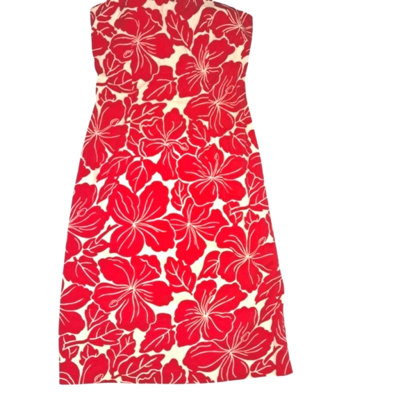 The Limited Strapless Red, & White Print Dress Size 10 - Picture 1 of 8